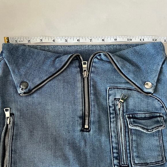 RtA Gisele Deconstructed Cargo Denim Mini Skirt Size S - Picture 11 of 12